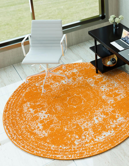 Dover Terrace Collection Area Rug -  Lagoon (Orange)