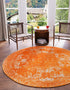 Dover Terrace Collection Area Rug -  Lagoon (Orange)