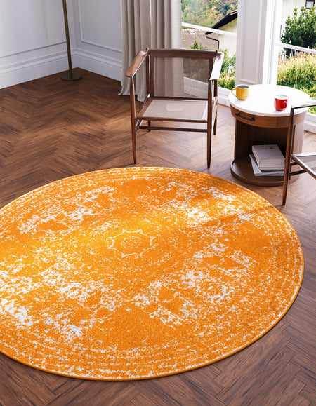 Dover Terrace Collection Area Rug -  Lagoon (Orange)