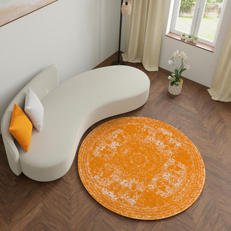 Dover Terrace Collection Area Rug -  Lagoon (Orange)