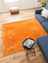 Dover Terrace Collection Area Rug -  Lagoon (Orange)