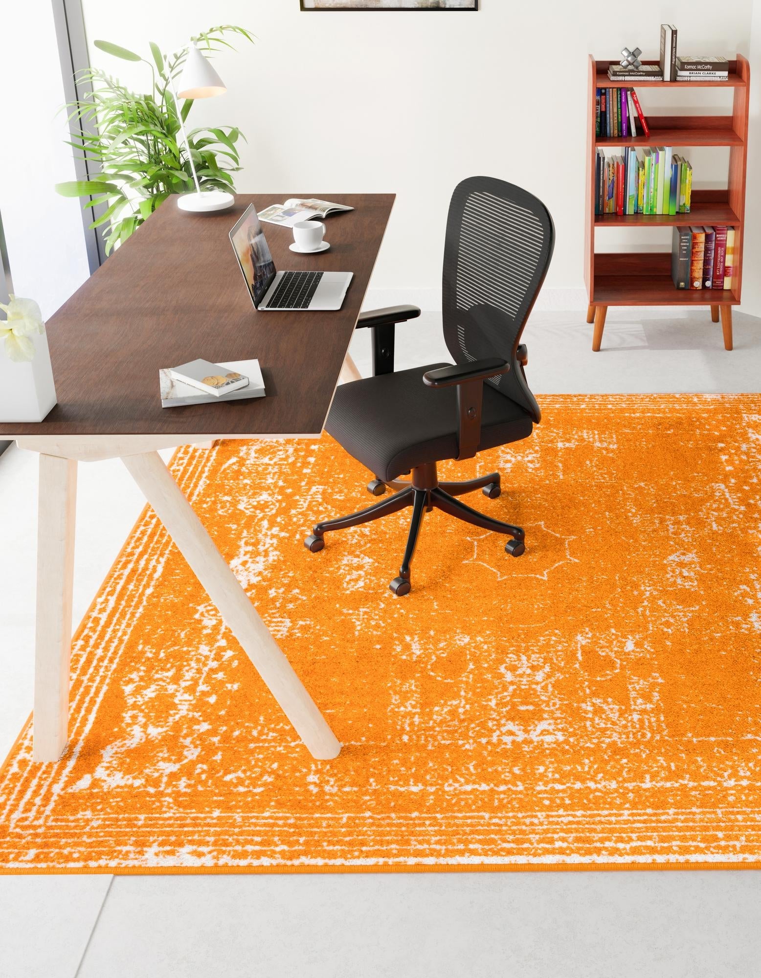 Dover Terrace Collection Area Rug -  Lagoon (Orange)