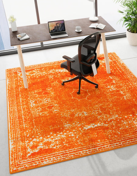 Dover Terrace Collection Area Rug -  Lagoon (Orange)