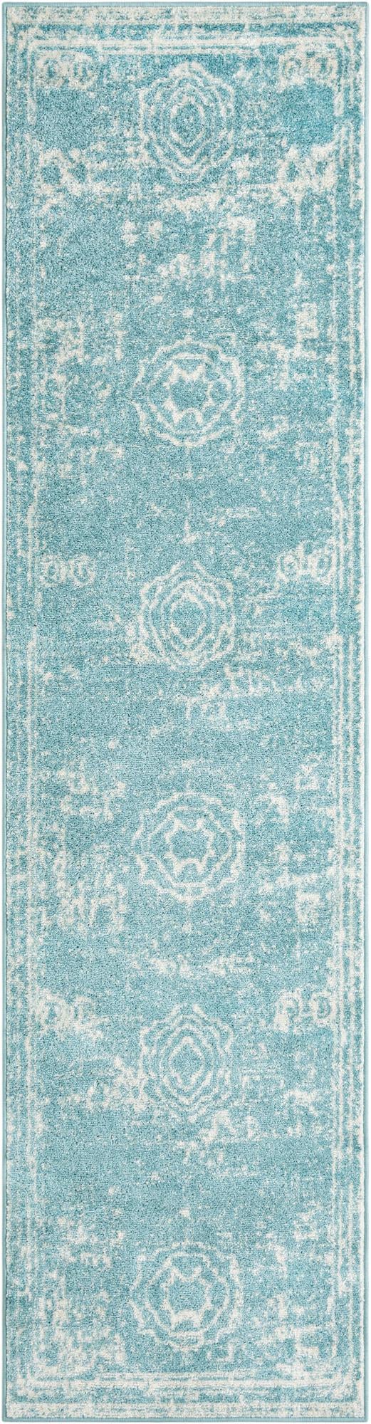 Dover Terrace Collection Area Rug -  Lagoon (Aqua)