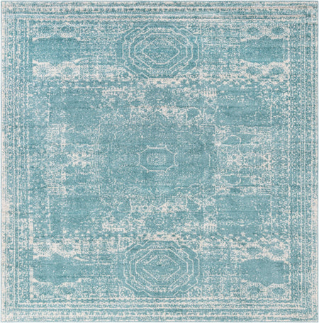 Dover Terrace Collection Area Rug -  Lagoon (Aqua)