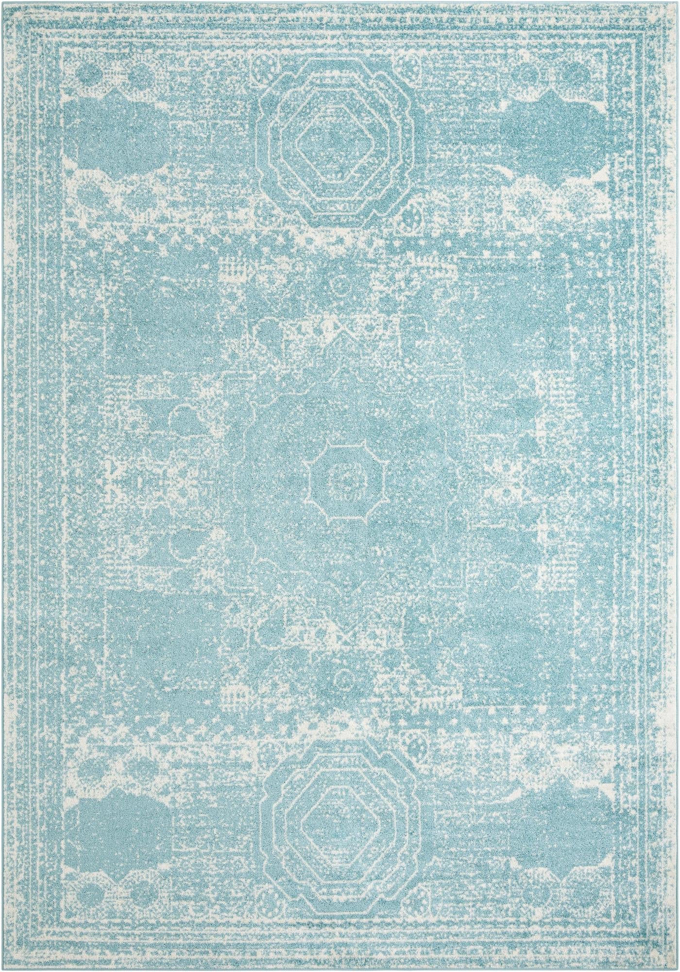 Dover Terrace Collection Area Rug -  Lagoon (Aqua)