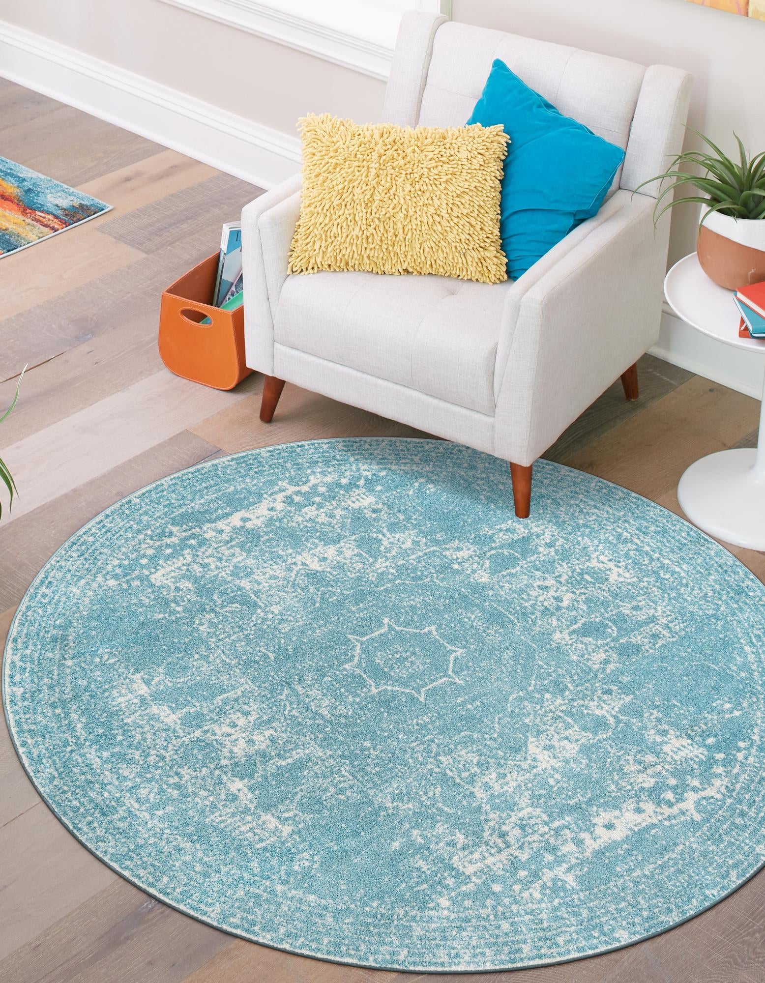 Dover Terrace Collection Area Rug -  Lagoon (Aqua)