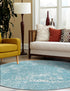 Dover Terrace Collection Area Rug -  Lagoon (Aqua)