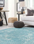 Dover Terrace Collection Area Rug -  Lagoon (Aqua)