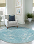 Dover Terrace Collection Area Rug -  Lagoon (Aqua)