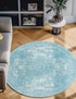 Dover Terrace Collection Area Rug -  Lagoon (Aqua)