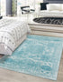 Dover Terrace Collection Area Rug -  Lagoon (Aqua)