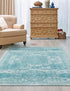 Dover Terrace Collection Area Rug -  Lagoon (Aqua)