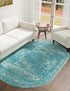 Dover Terrace Collection Area Rug -  Lagoon (Aqua)