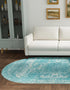 Dover Terrace Collection Area Rug -  Lagoon (Aqua)