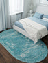 Dover Terrace Collection Area Rug -  Lagoon (Aqua)