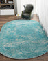 Dover Terrace Collection Area Rug -  Lagoon (Aqua)