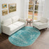 Dover Terrace Collection Area Rug -  Lagoon (Aqua)