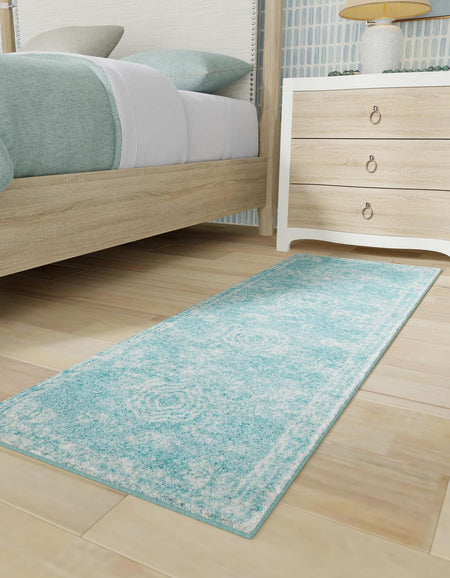 Dover Terrace Collection Area Rug -  Lagoon (Aqua)