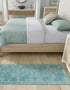 Dover Terrace Collection Area Rug -  Lagoon (Aqua)