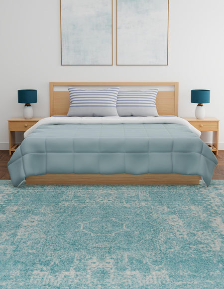 Dover Terrace Collection Area Rug -  Lagoon (Aqua)