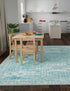 Dover Terrace Collection Area Rug -  Lagoon (Aqua)