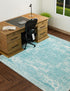 Dover Terrace Collection Area Rug -  Lagoon (Aqua)