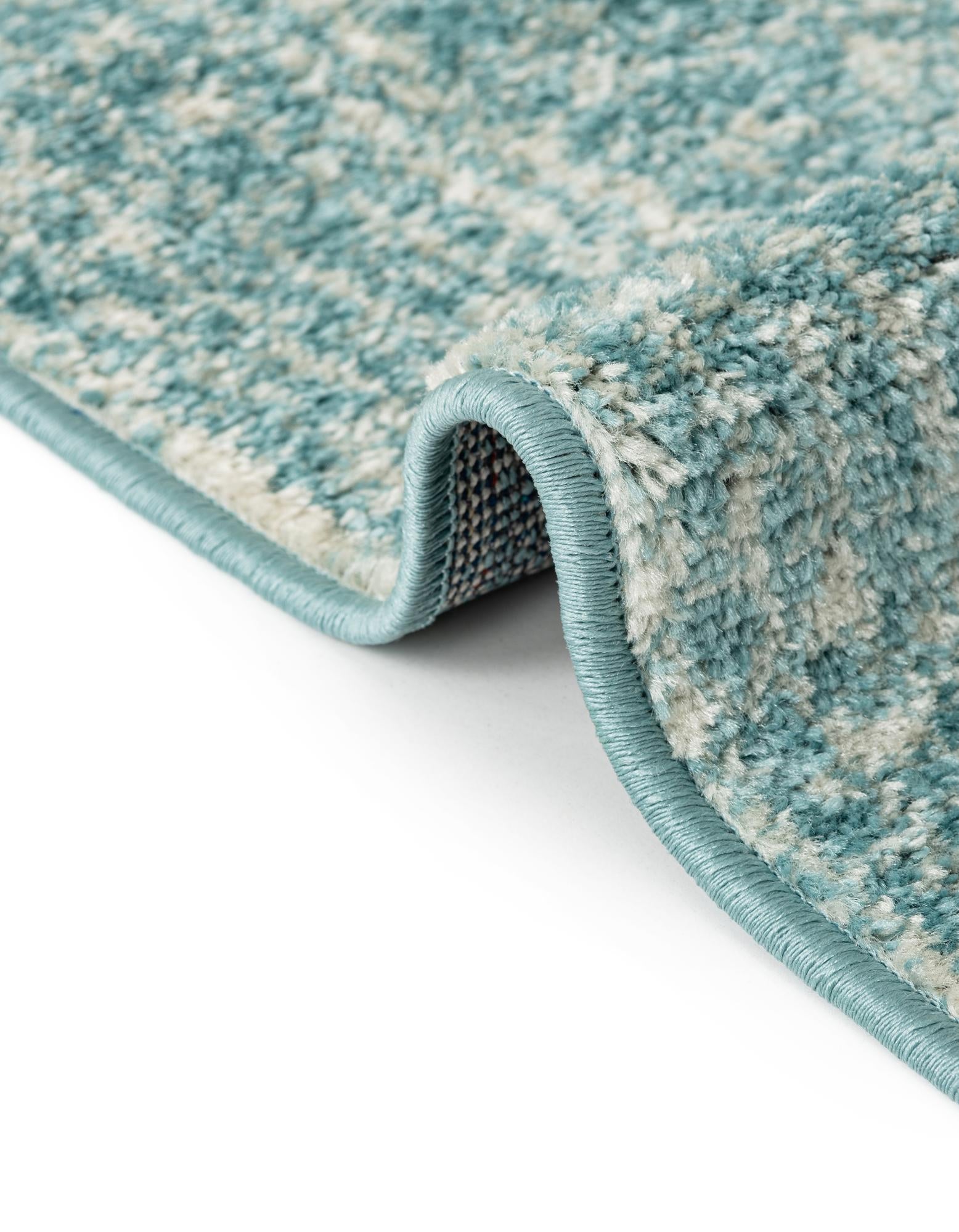 Dover Terrace Collection Area Rug -  Lagoon (Aqua)