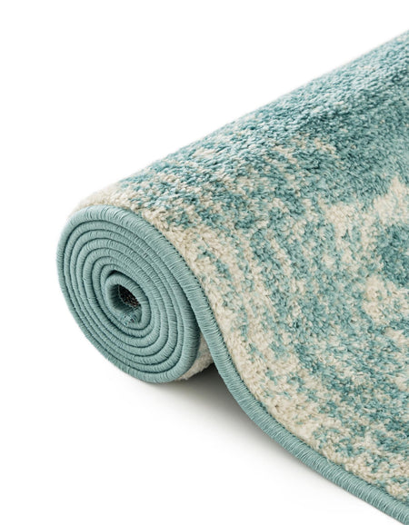 Dover Terrace Collection Area Rug -  Lagoon (Aqua)