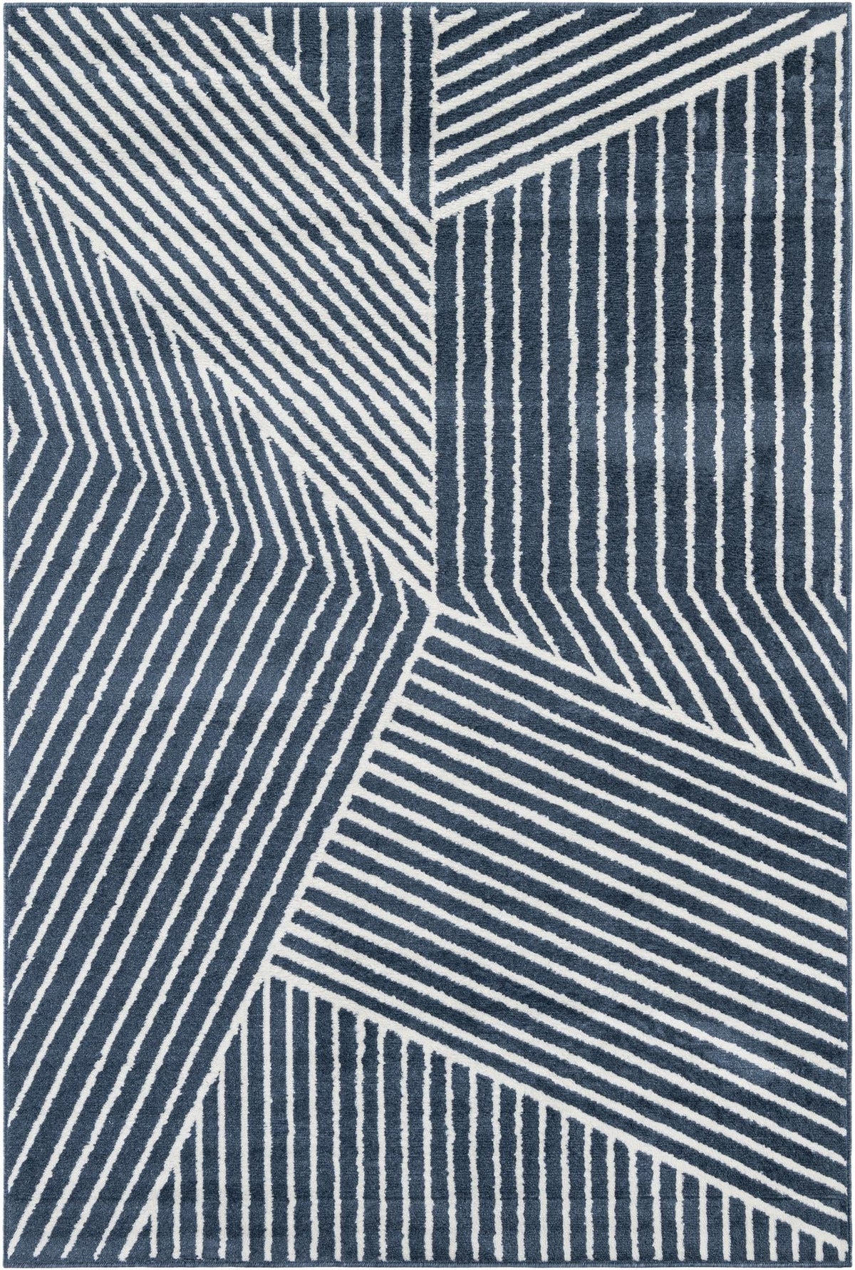 Copenhagen Edge Collection Area Rug -  Osterbro Rectangle Blue Main