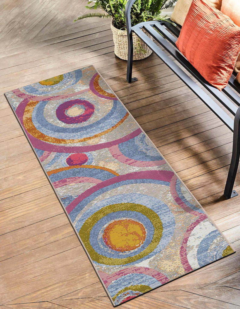 Urban Terrace Collection Area Rug -  Plaza Runner Multi  lifestyle 26