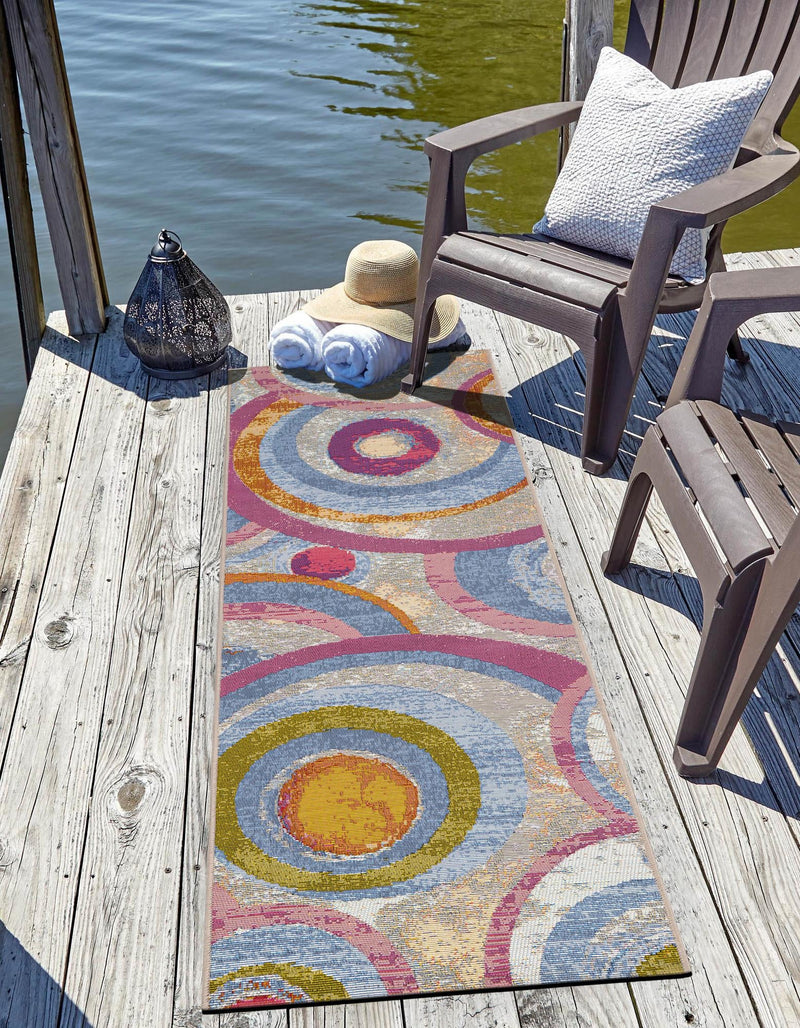 Urban Terrace Collection Area Rug -  Plaza Runner Multi  lifestyle 41