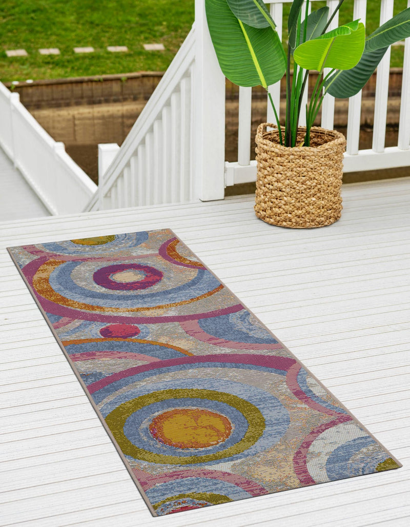 Urban Terrace Collection Area Rug -  Plaza Runner Multi  lifestyle 44