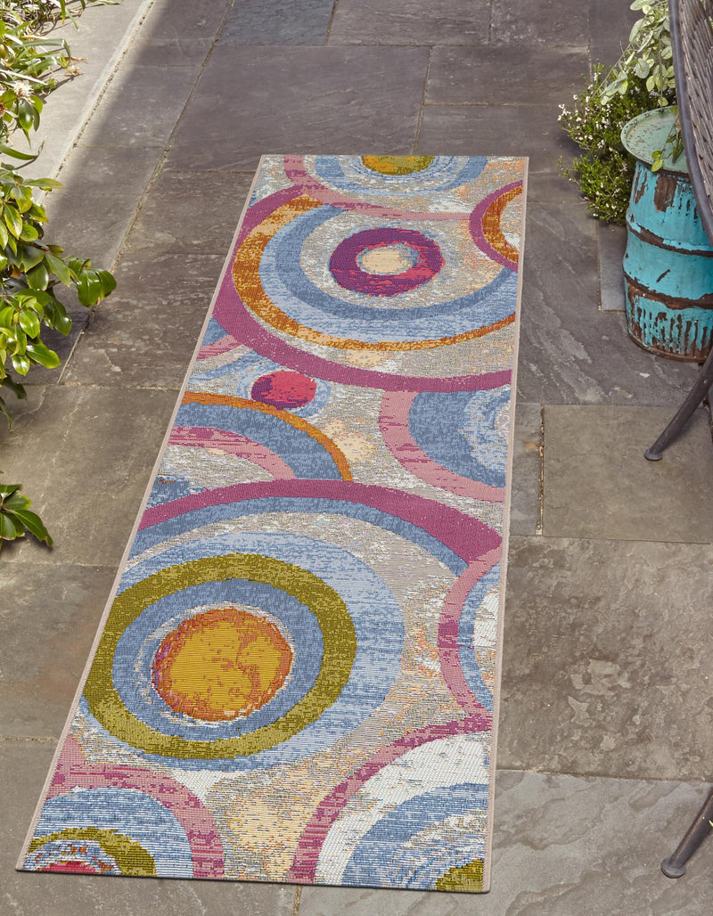 Urban Terrace Collection Area Rug -  Plaza Runner Multi  lifestyle 50