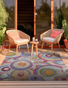 Urban Terrace Collection Area Rug -  Plaza Square Multi  lifestyle 54