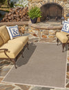 Terrace Fringe Collection Area Rug - Patio Rectangle Brown Main