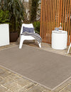 Terrace Fringe Collection Area Rug - Patio Rectangle Brown  lifestyle 4