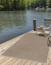 Terrace Fringe Collection Area Rug - Patio Rectangle Brown  lifestyle 6