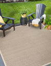 Terrace Fringe Collection Area Rug - Patio Square Brown  lifestyle 39