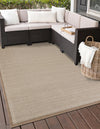 Terrace Fringe Collection Area Rug - Patio Rectangle Beige  lifestyle 3