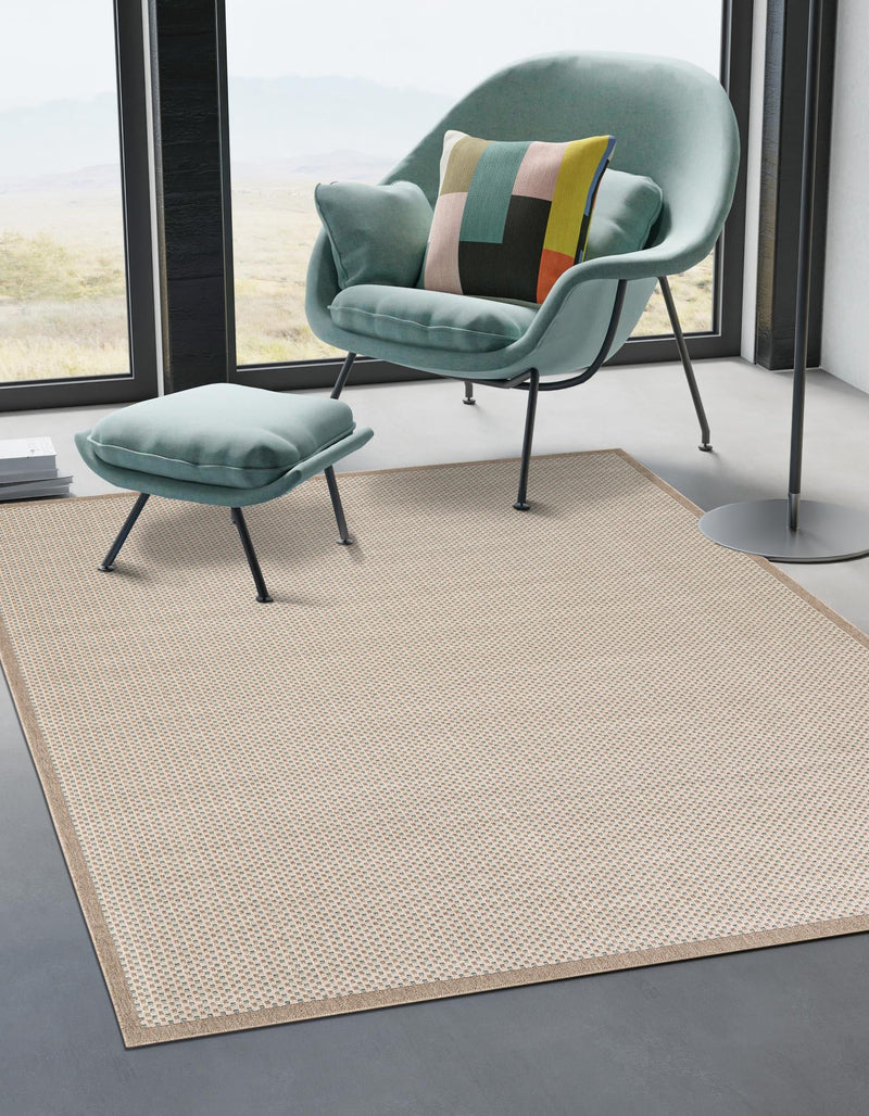 Terrace Fringe Collection Area Rug - Patio Rectangle Beige  lifestyle 5