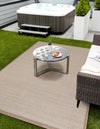 Terrace Fringe Collection Area Rug - Patio Rectangle Beige  lifestyle 15