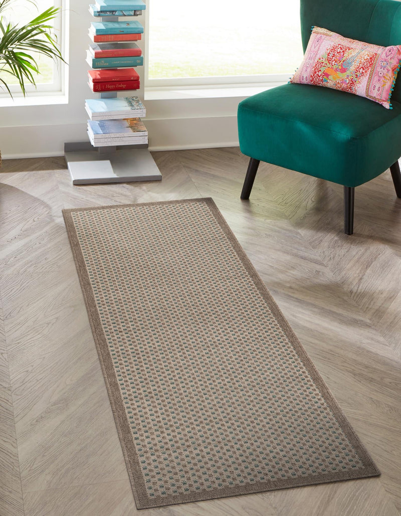 Terrace Fringe Collection Area Rug - Patio Runner Beige  lifestyle 34