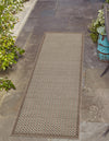 Terrace Fringe Collection Area Rug - Patio Runner Beige  lifestyle 40