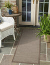 Terrace Fringe Collection Area Rug - Patio Runner Beige  lifestyle 64