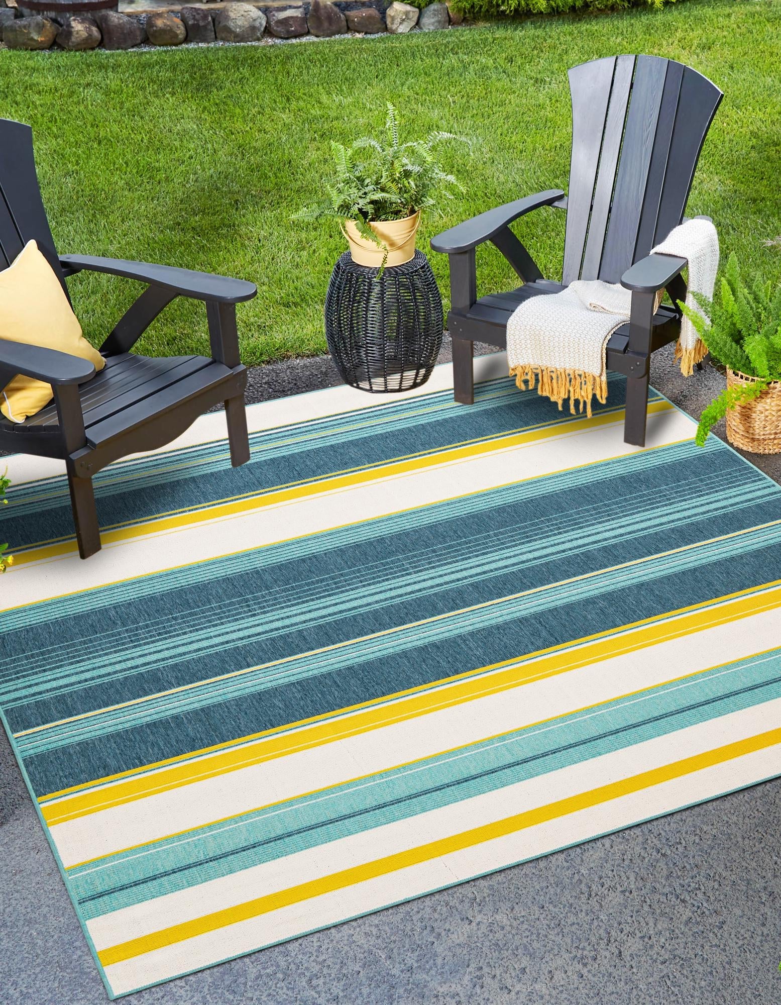 Terrace Fringe Collection Area Rug -  Veranda