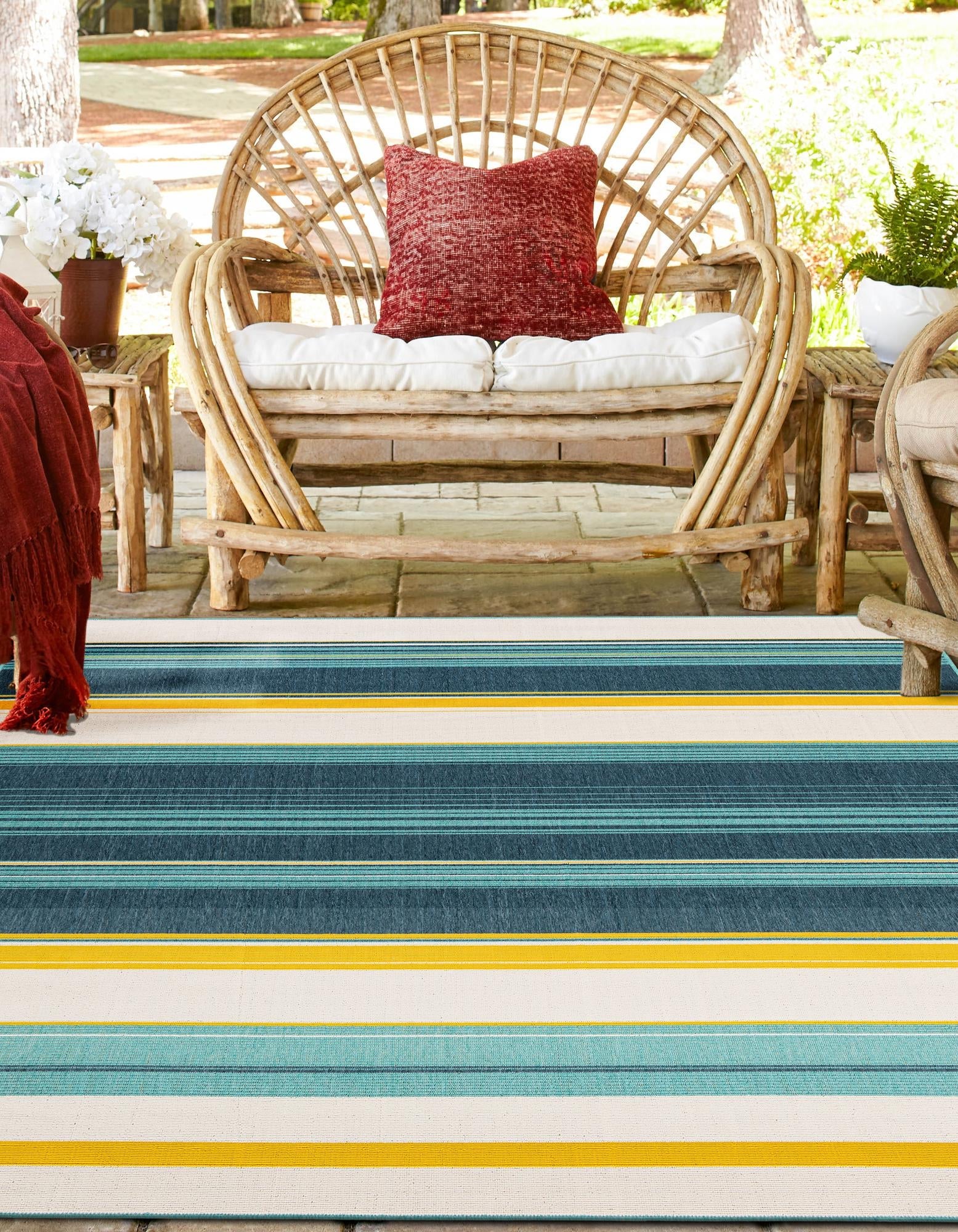 Terrace Fringe Collection Area Rug -  Veranda