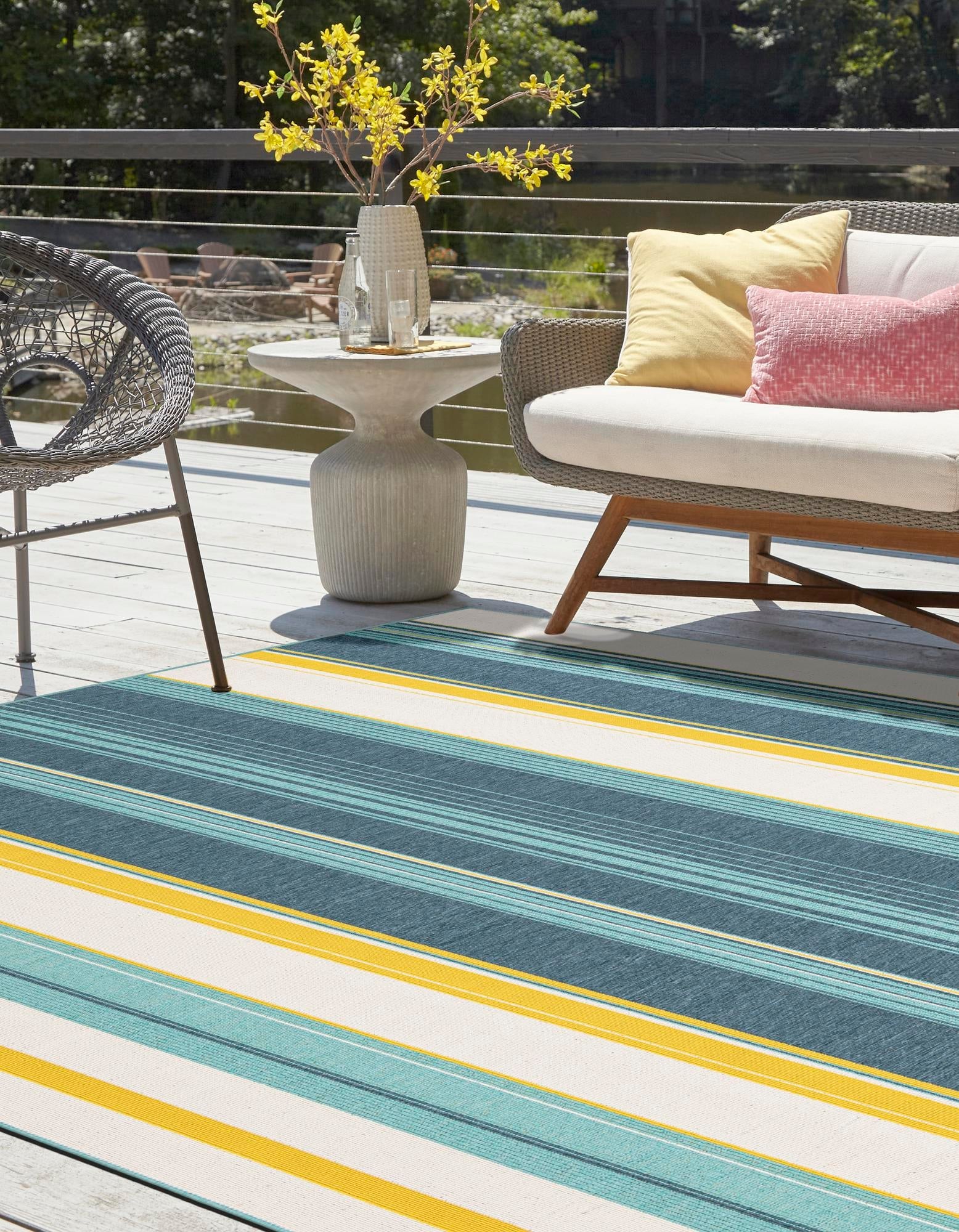 Terrace Fringe Collection Area Rug -  Veranda