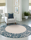 Savannah Escape Collection Area Rug - Serengeti Round Ivory  lifestyle 34