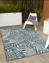 Savannah Escape Collection Area Rug -  Masai Rectangle Navy Blue and Ivory Main